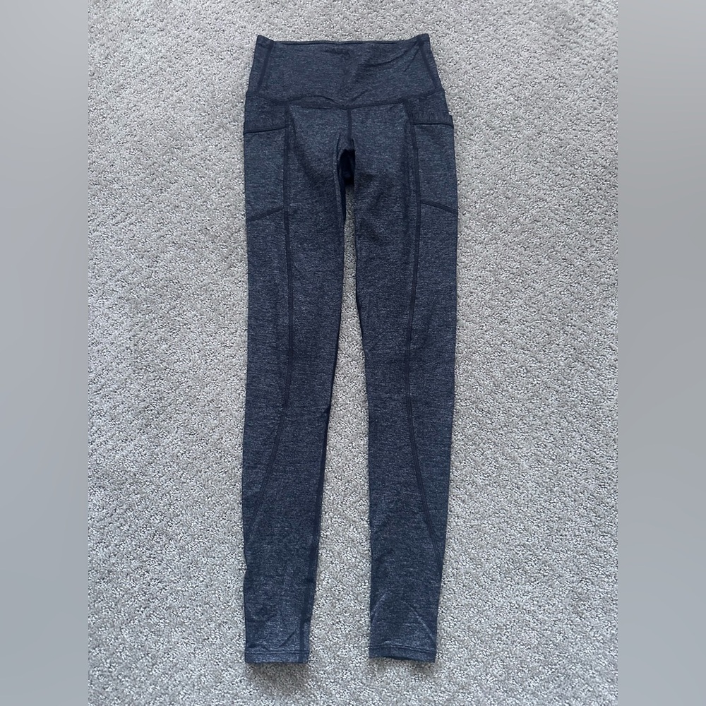 Athleta Pocket Leggings Style 349497 Heathered Black - XXS